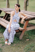 GET SPOTTED SHOP STOCKS Jenny Blue Porcelain: Dana Halter Loose Floral Jumpsuit